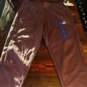 adidas mauve/purple women's cuffed straight leg sweat pants NWT